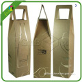 Portable Kraft Paper Wine Box for Wine Packaging